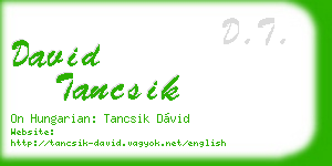 david tancsik business card